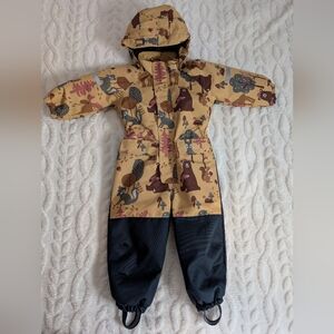 Swedish Snowsuit For Girls/Boys Animal Print Hooded Fix 2T